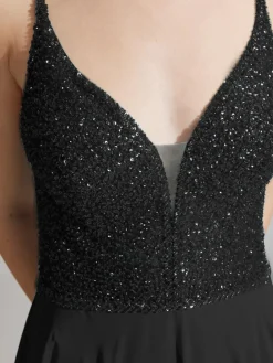 Hey Kyla Kleider*Damen Abendkleid schwarz uni