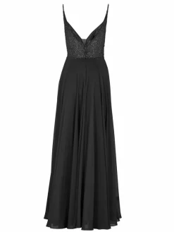 Hey Kyla Kleider*Damen Abendkleid schwarz uni