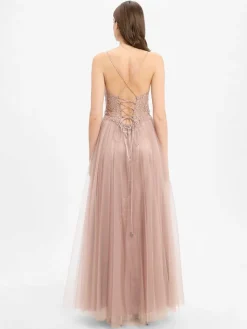 VM Kleider*Damen Abendkleid altrosa uni