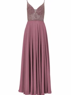 Hey Kyla Kleider*Damen Abendkleid rosenholz uni