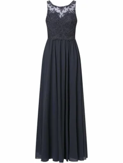 Laona Kleider*Damen Abendkleid grau blau uni