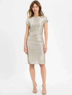 Swing Kleider*Damen Abendkleid gold uni