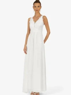 Kraimod Kleider*Damen Abendkleid weiß uni