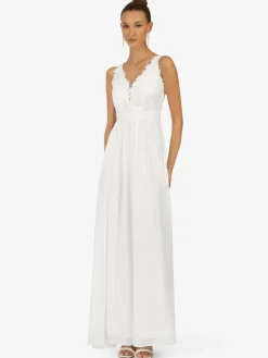 Kraimod Kleider*Damen Abendkleid weiß uni