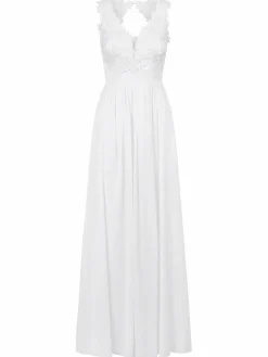 Kraimod Kleider*Damen Abendkleid weiß uni