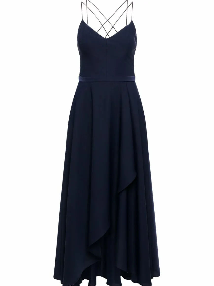 Vera Mont Kleider*Damen Abendkleid marine blau uni