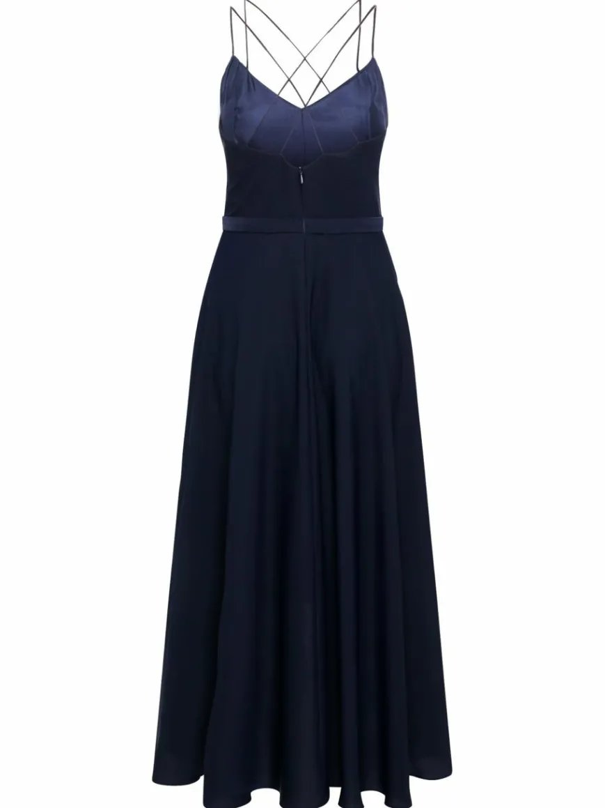 Vera Mont Kleider*Damen Abendkleid marine blau uni