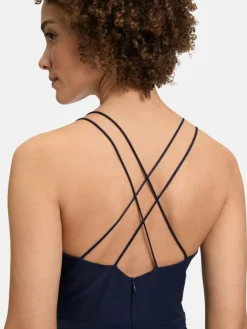 Vera Mont Kleider*Damen Abendkleid marine blau uni