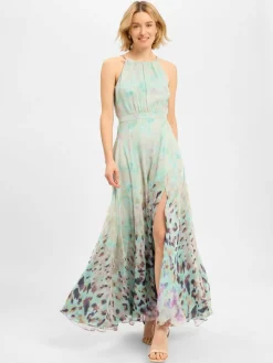 Swing Kleider*Damen Abendkleid mint lind gemustert