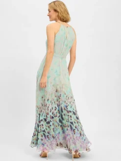 Swing Kleider*Damen Abendkleid mint lind gemustert