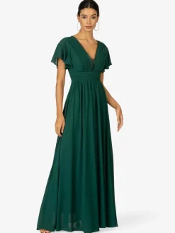 Kraimod Kleider*Damen Abendkleid grün uni