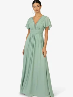 Kraimod Kleider*Damen Abendkleid grün uni