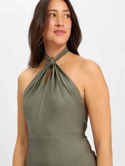 Laona Kleider*Damen Abendkleid schilf uni