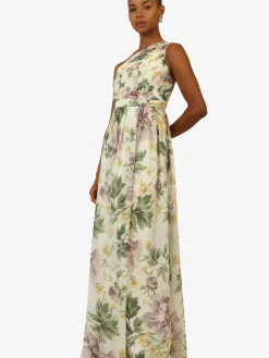 Kraimod Kleider*Damen Abendkleid grün gemustert