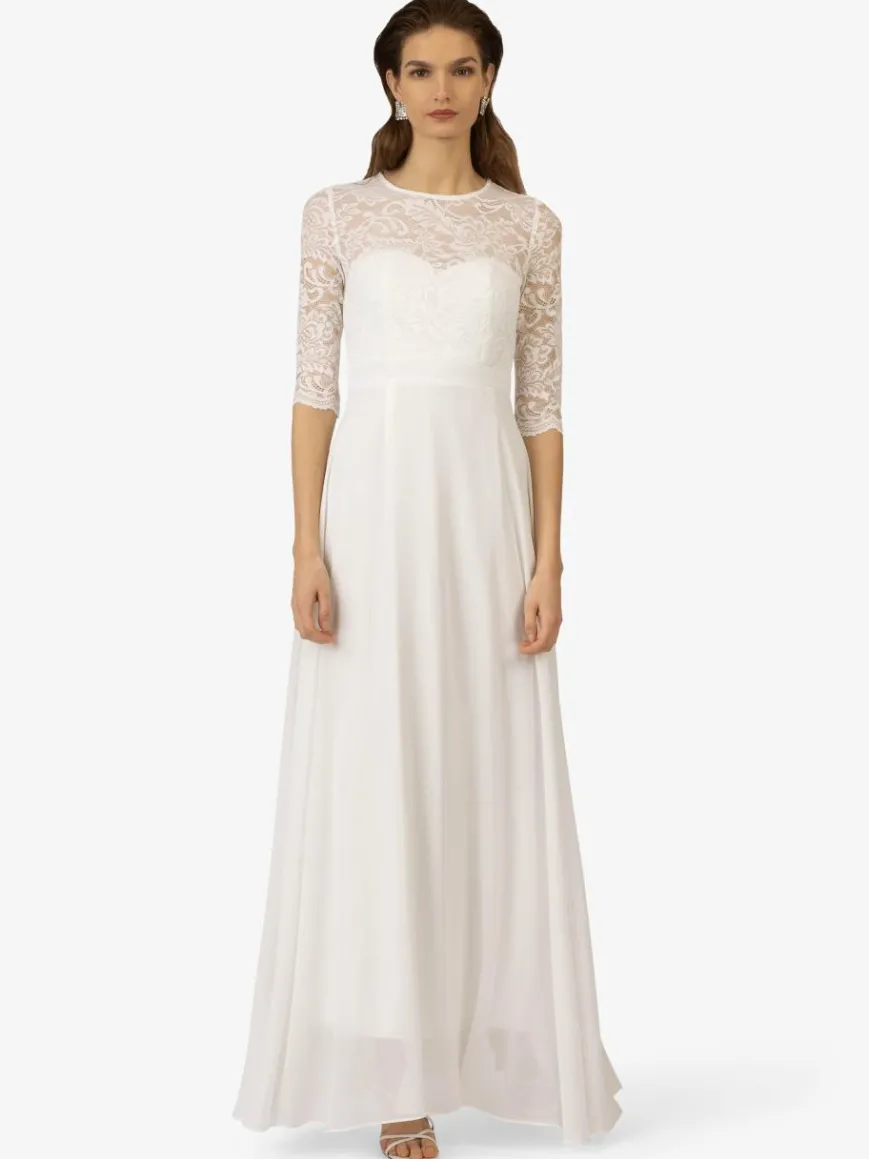 Kraimod Kleider*Damen Abendkleid weiß uni
