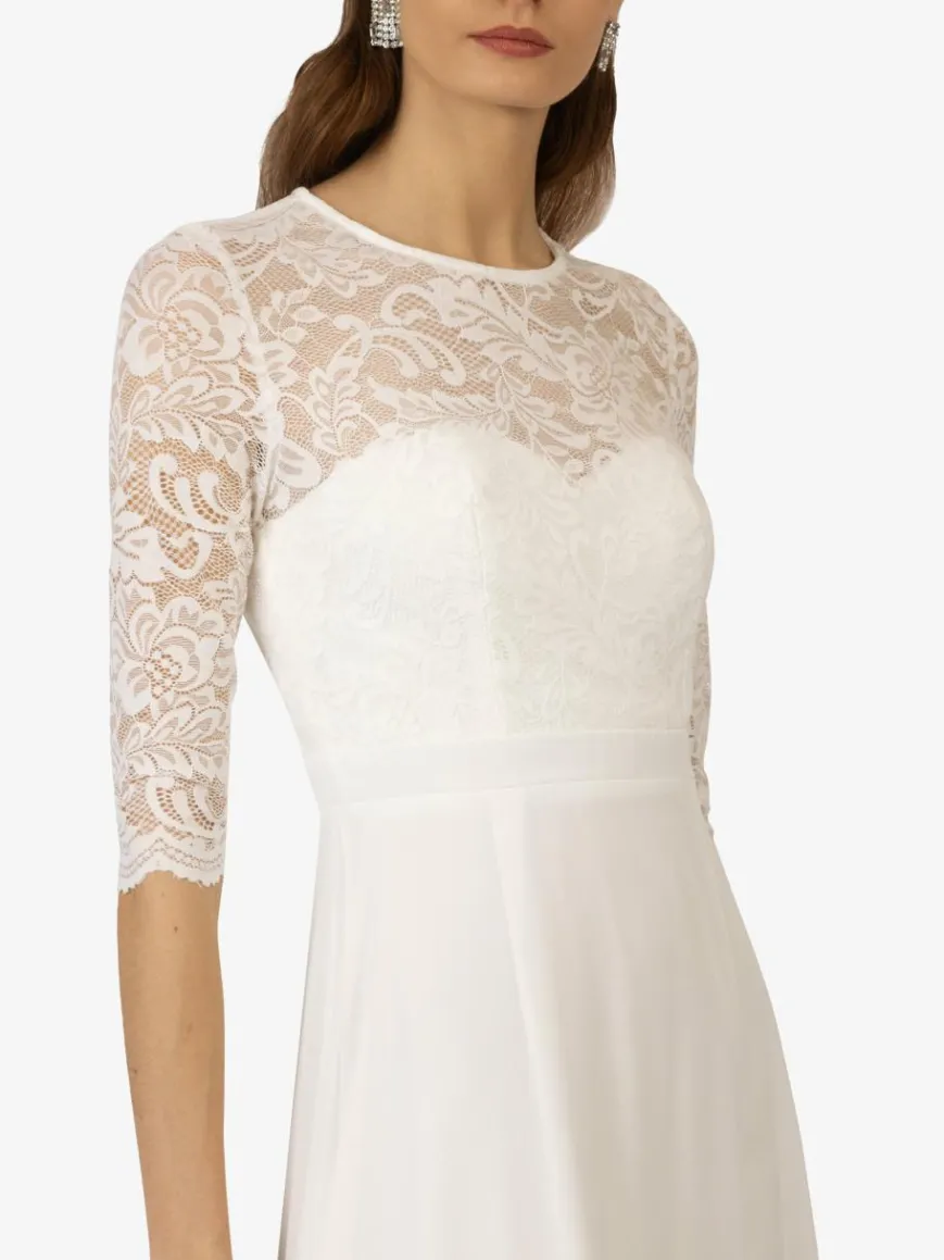 Kraimod Kleider*Damen Abendkleid weiß uni