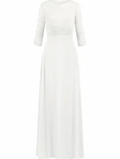 Kraimod Kleider*Damen Abendkleid weiß uni