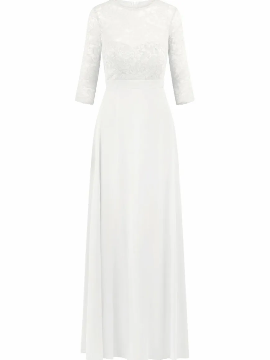 Kraimod Kleider*Damen Abendkleid weiß uni