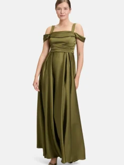 Vera Mont Kleider*Damen Abendkleid oliv uni