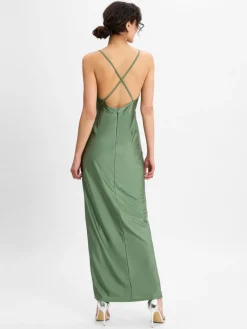 VM Kleider*Damen Abendkleid - Noos schilf uni