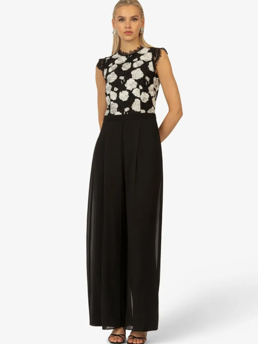 Kraimod Hosen*Damen Abendoverall schwarz gemustert