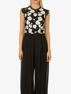 Kraimod Hosen*Damen Abendoverall schwarz gemustert