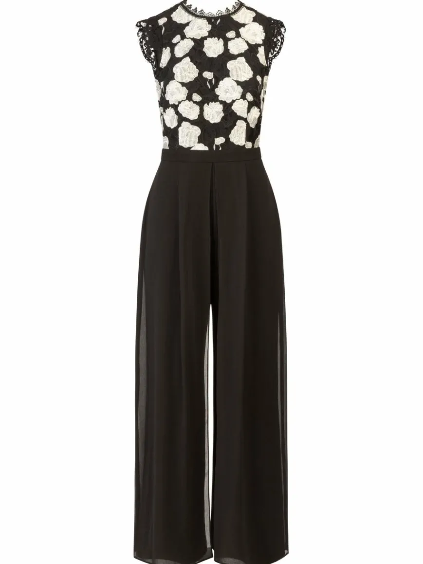 Kraimod Hosen*Damen Abendoverall schwarz gemustert