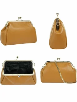 Cluty Taschen & Rucksäcke*Damen Abendtasche gelb uni