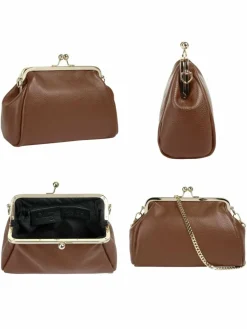 Cluty Taschen & Rucksäcke*Damen Abendtasche cognac uni