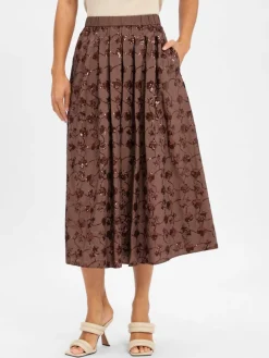 Weekend Max Mara Röcke*Damen A-Linein-Rock - Tempra schoko gemustert