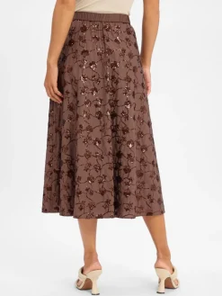 Weekend Max Mara Röcke*Damen A-Linein-Rock - Tempra schoko gemustert