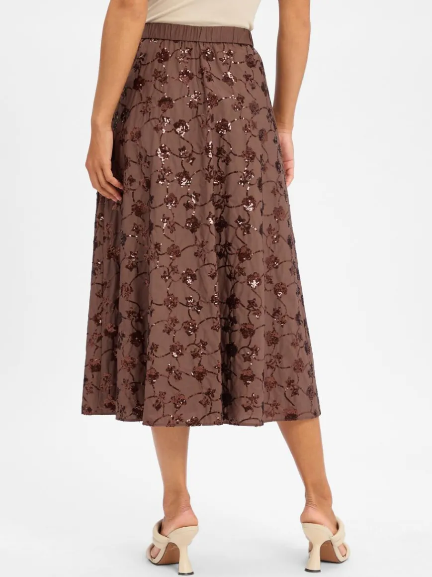 Weekend Max Mara Röcke*Damen A-Linein-Rock - Tempra schoko gemustert