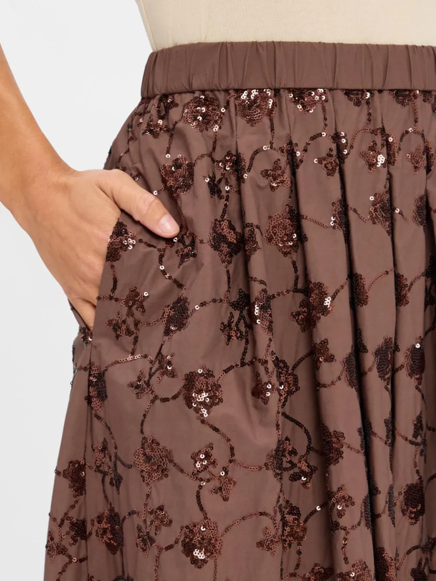 Weekend Max Mara Röcke*Damen A-Linein-Rock - Tempra schoko gemustert