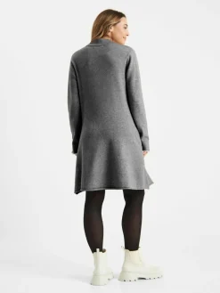 Frieda & Freddies Kleider*Damen A-Linien-Kleid grau uni