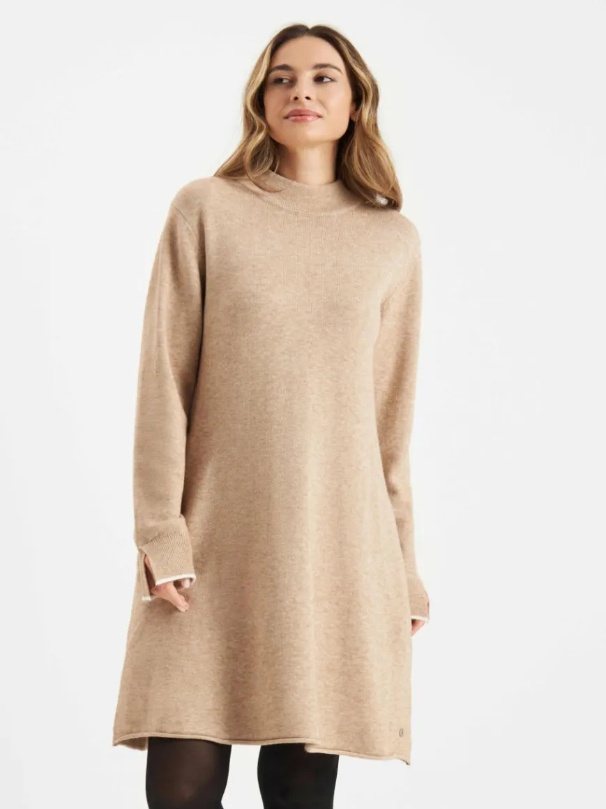 Frieda & Freddies Kleider*Damen A-Linien-Kleid beige uni