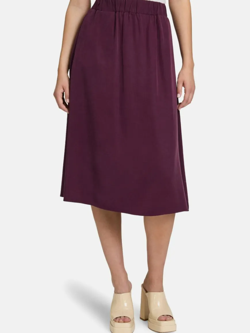 Cartoon Röcke*Damen A-Linien-Rock aubergine uni