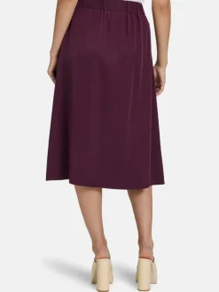 Cartoon Röcke*Damen A-Linien-Rock aubergine uni