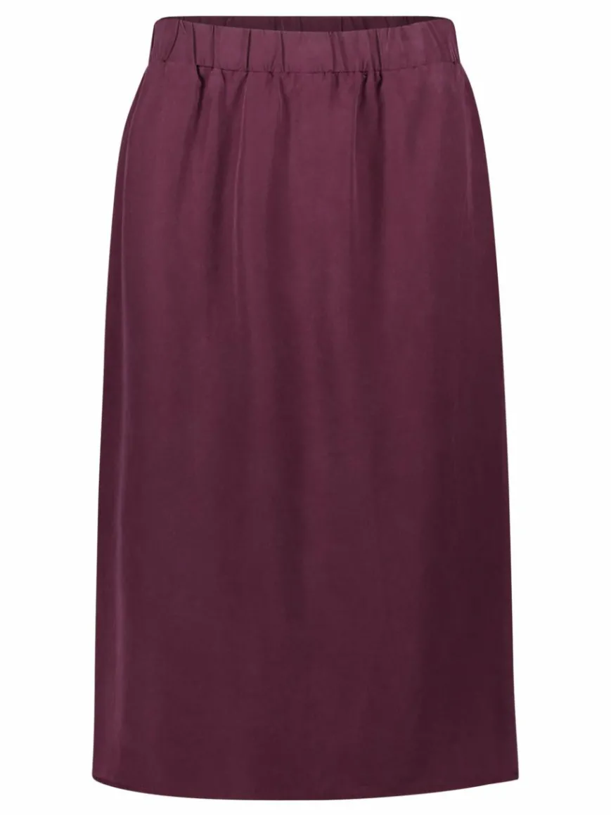 Cartoon Röcke*Damen A-Linien-Rock aubergine uni