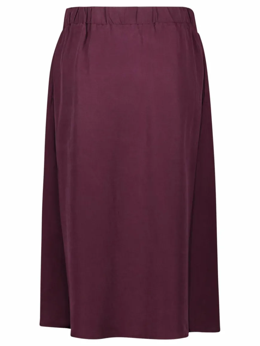 Cartoon Röcke*Damen A-Linien-Rock aubergine uni