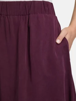 Cartoon Röcke*Damen A-Linien-Rock aubergine uni