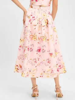 Swing Röcke|Kleider*Damen A-Linien-Rock rosa pink gemustert