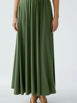 Oui Röcke*Damen A-Linien-Rock oliv uni