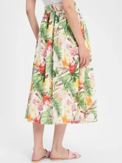 More & More Röcke*Damen A-Linien-Rock ecru mehrfarbig gemustert