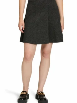 Cartoon Röcke*Damen A-Linien-Rock schwarz gemustert