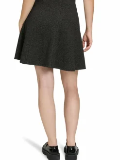 Cartoon Röcke*Damen A-Linien-Rock schwarz gemustert