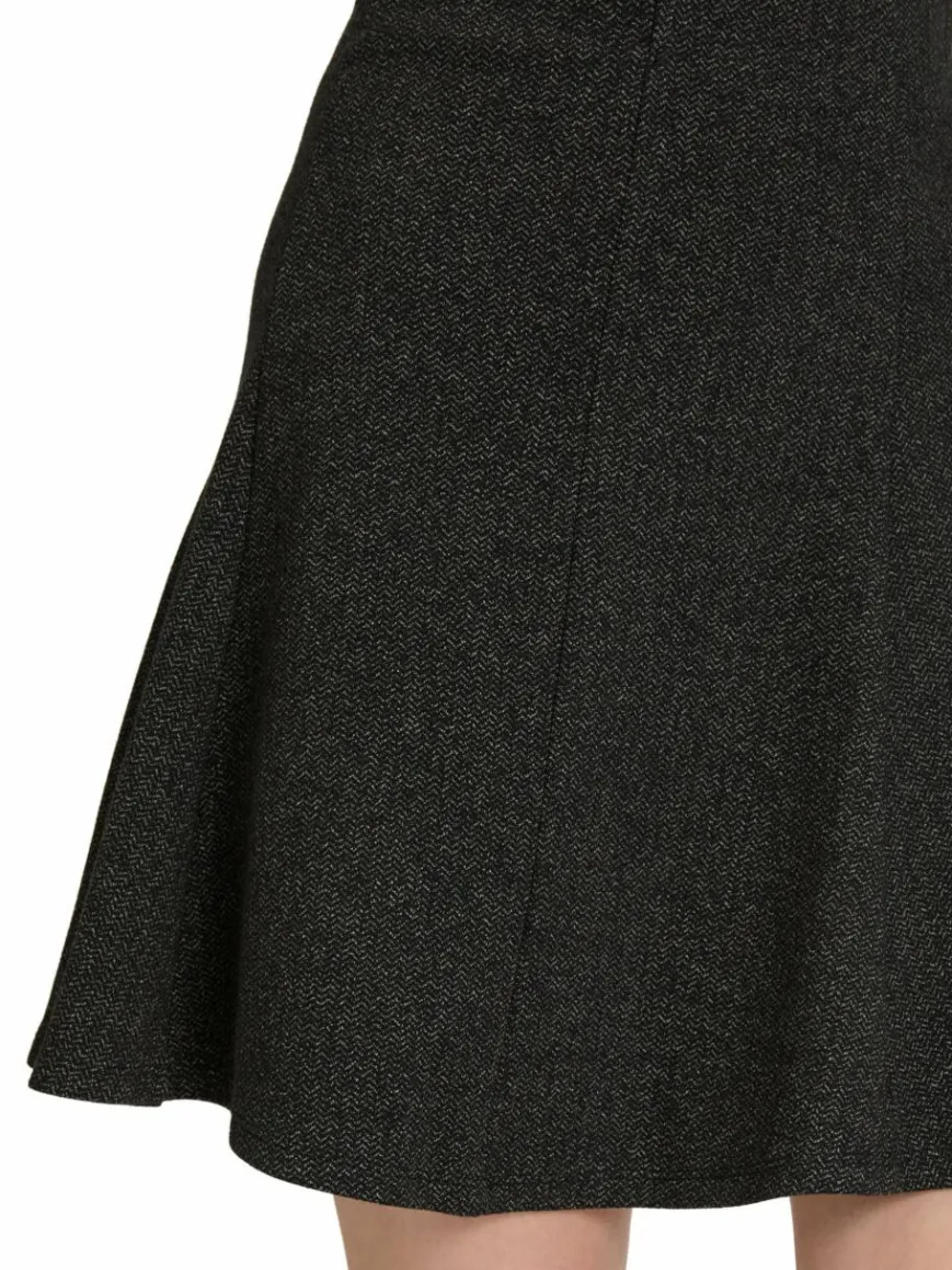 Cartoon Röcke*Damen A-Linien-Rock schwarz gemustert