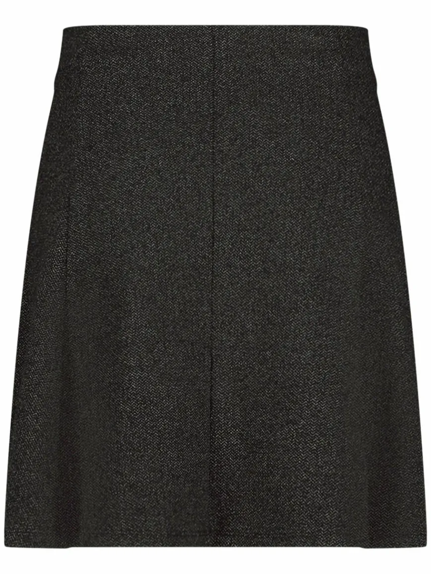 Cartoon Röcke*Damen A-Linien-Rock schwarz gemustert