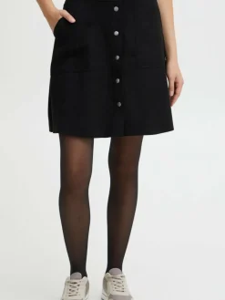 OXMO Röcke*Damen A-Linien-Rock - OXJune schwarz uni