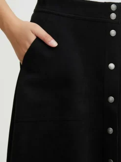 OXMO Röcke*Damen A-Linien-Rock - OXJune schwarz uni