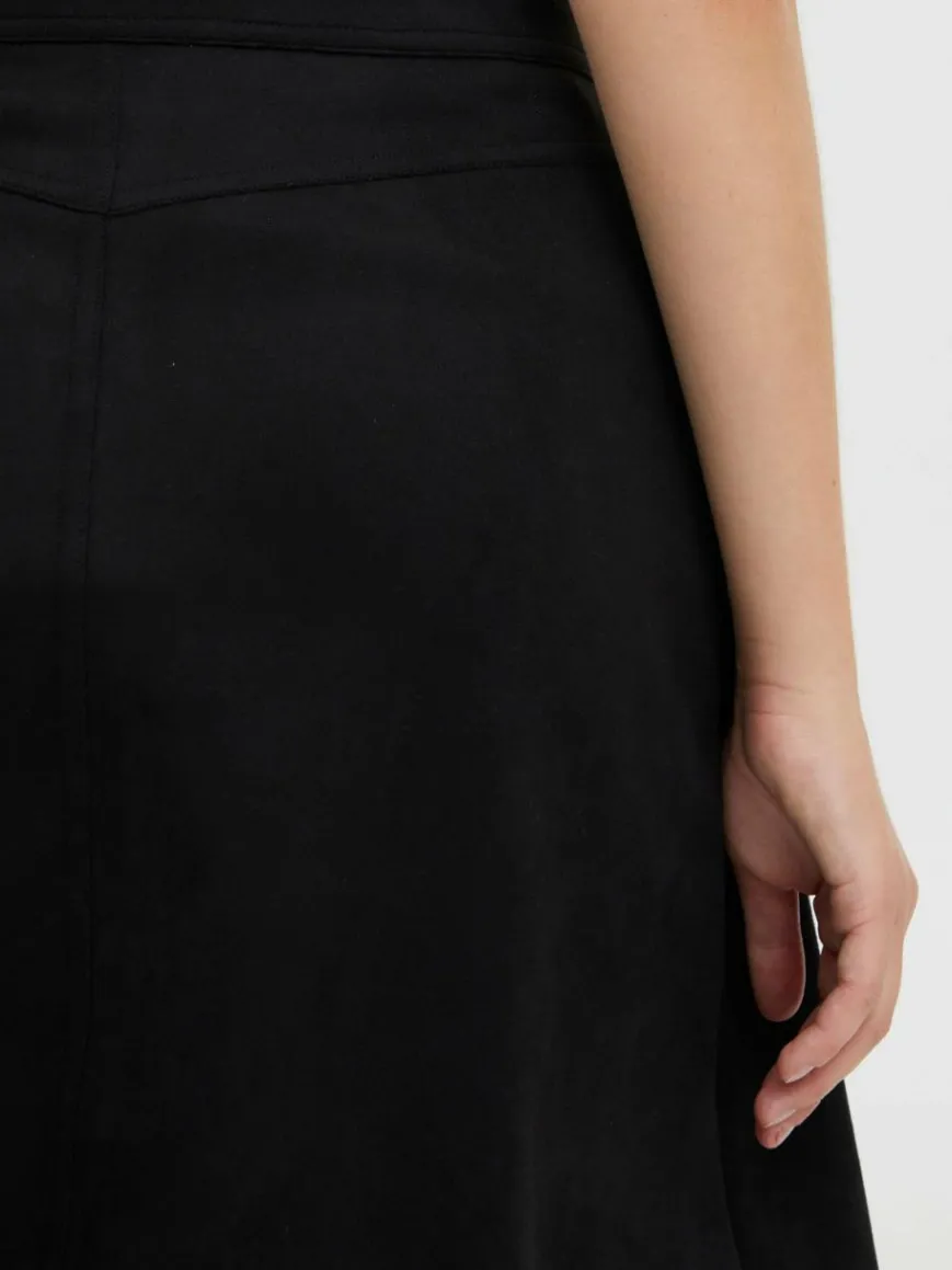 OXMO Röcke*Damen A-Linien-Rock - OXJune schwarz uni